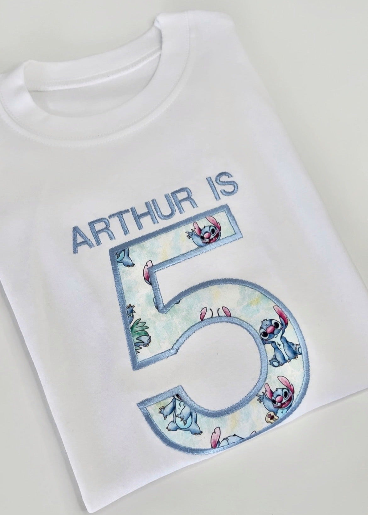 Short Sleeve White Applique Tee