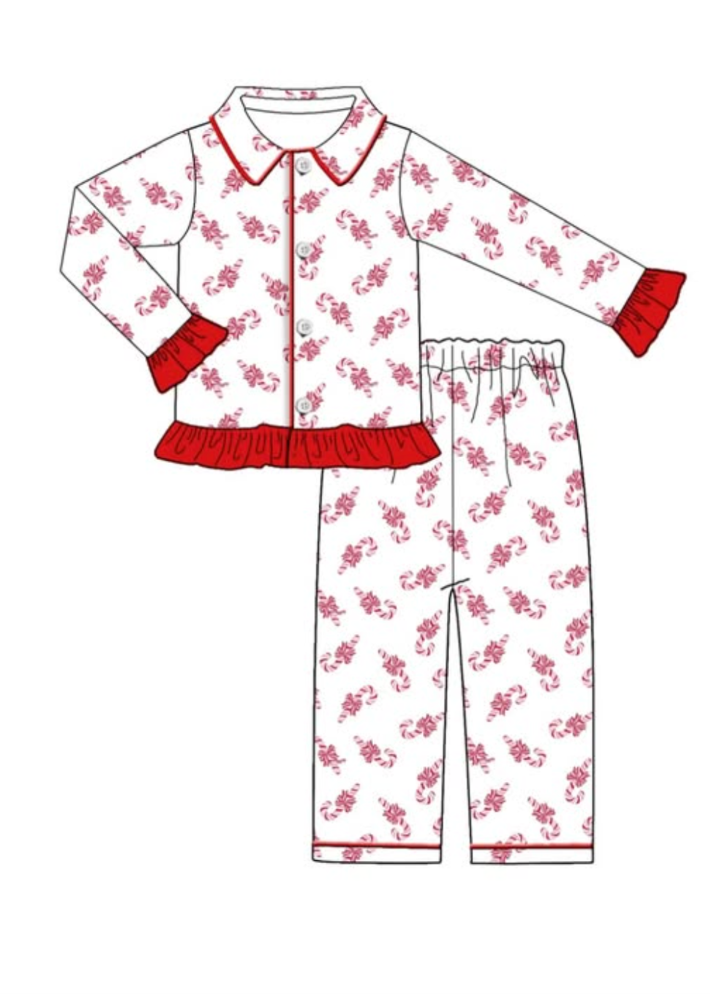 PRE ORDER Candy Bows Christmas Pyjamas