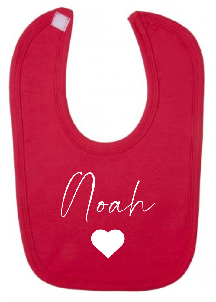 Valentine's Red Bib