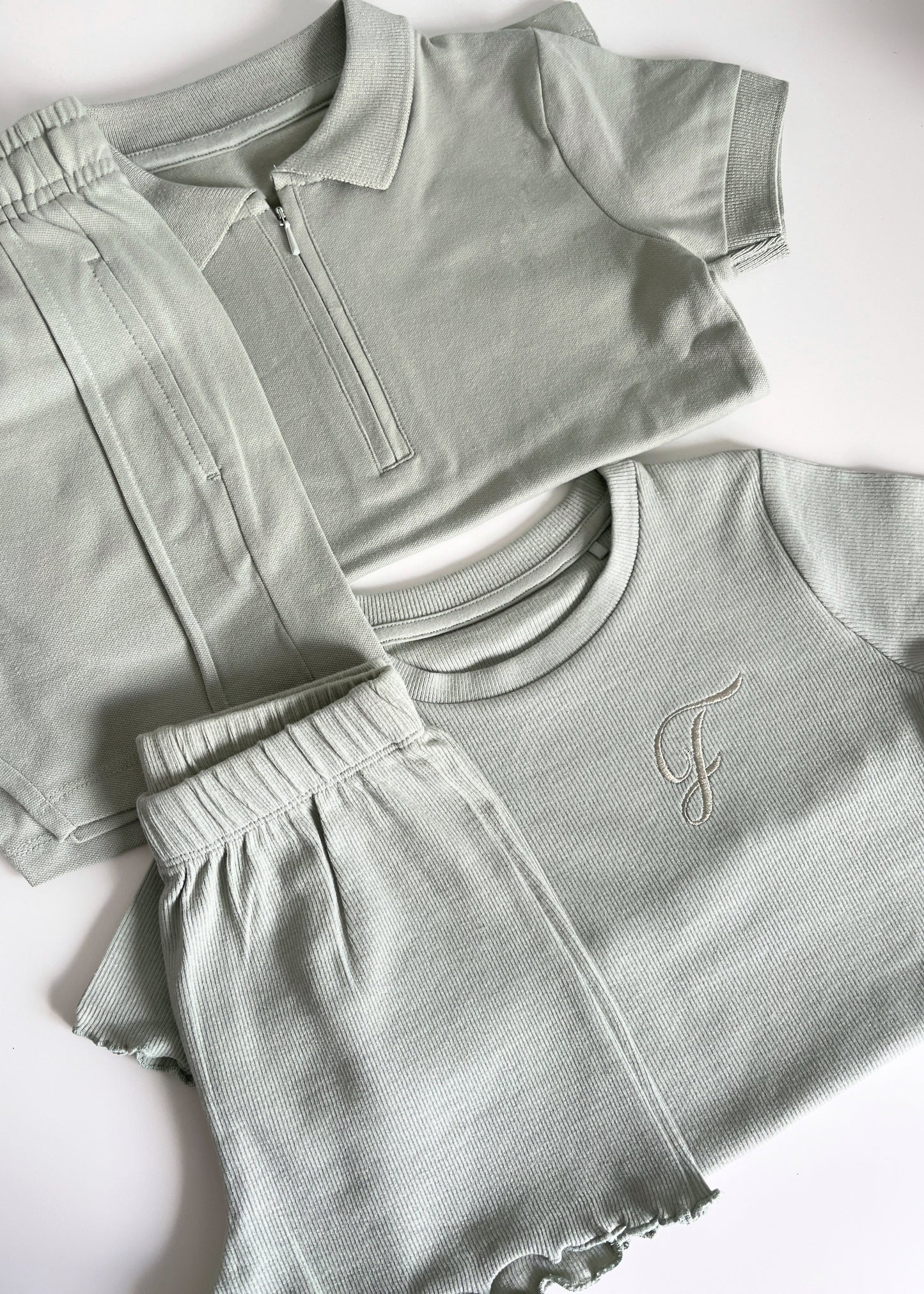 Polo Zip & Shorts Set