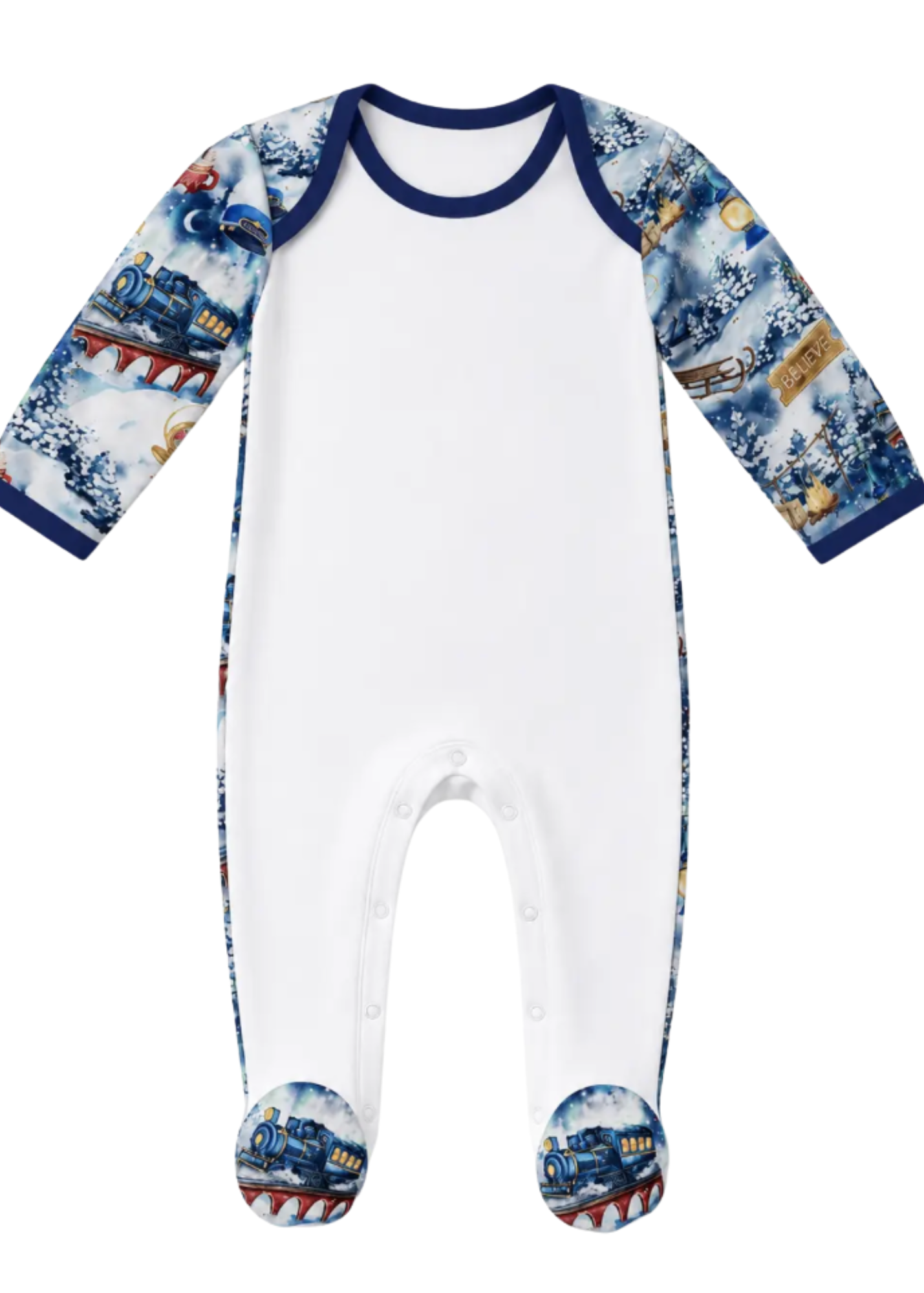 NEW Polar Express Blue Romper