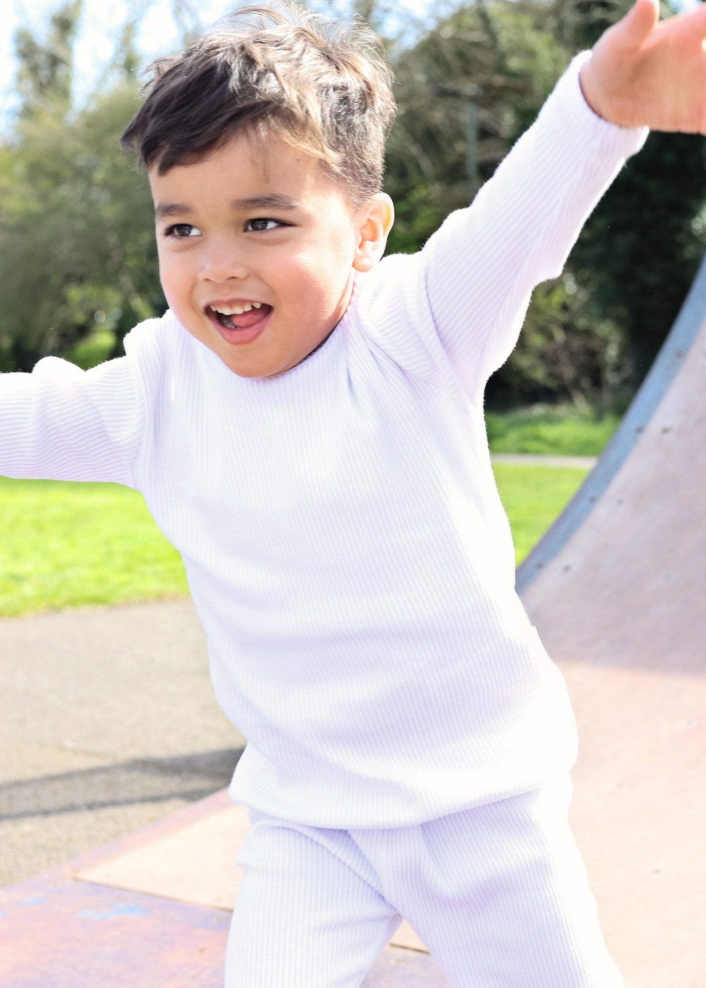 White Ribbed Easter Unisex Loungewear