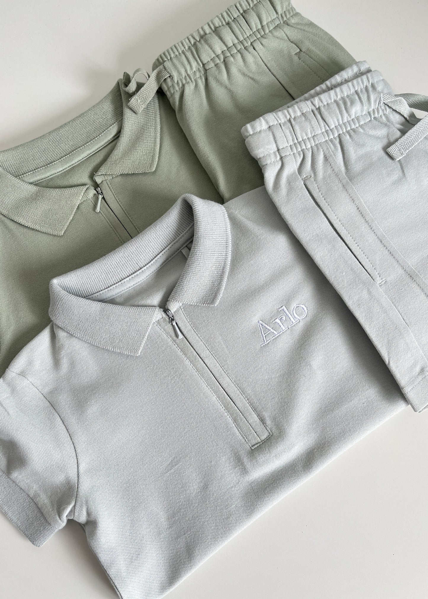 Polo Zip & Shorts Set