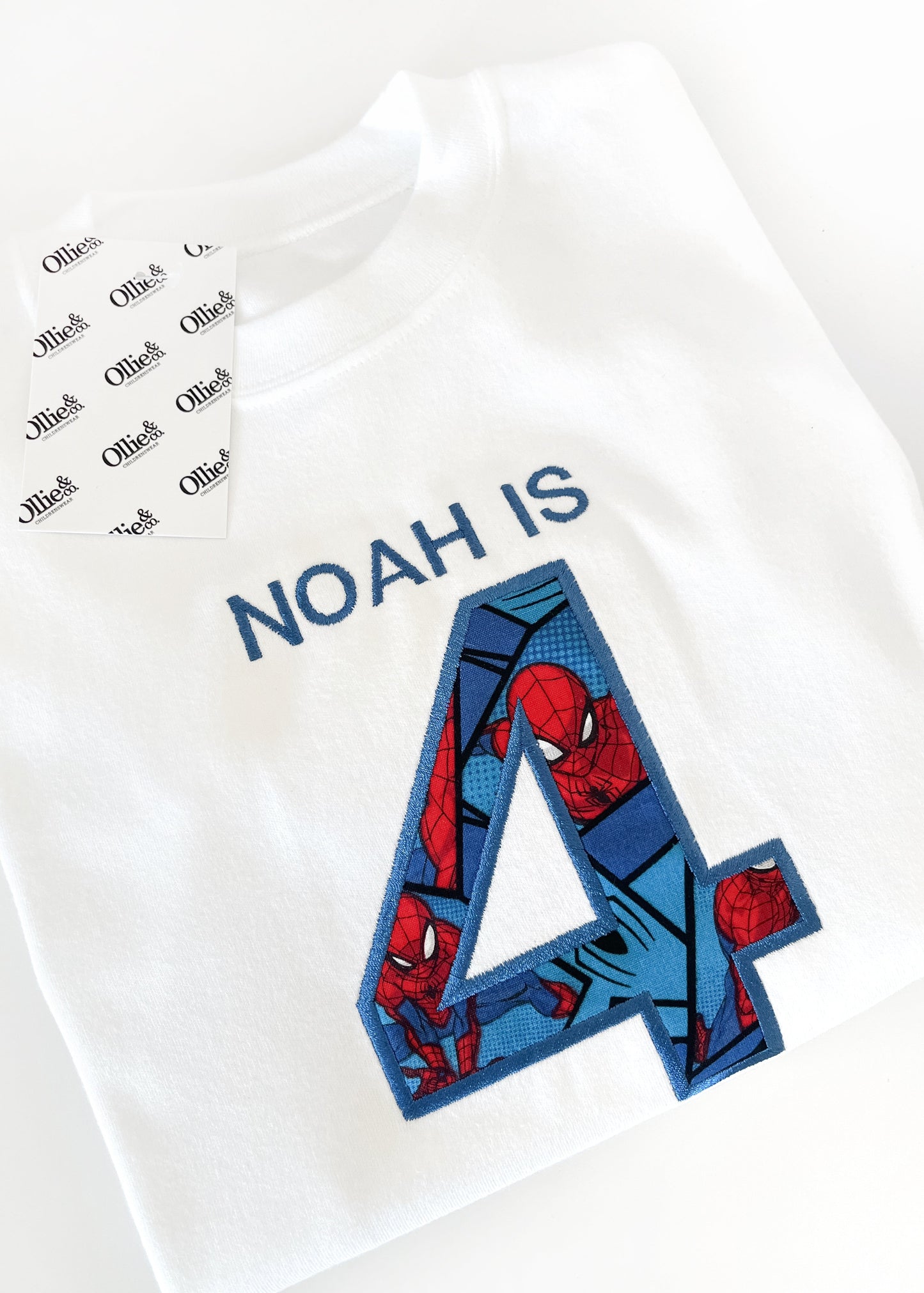 Short Sleeve White Applique Tee