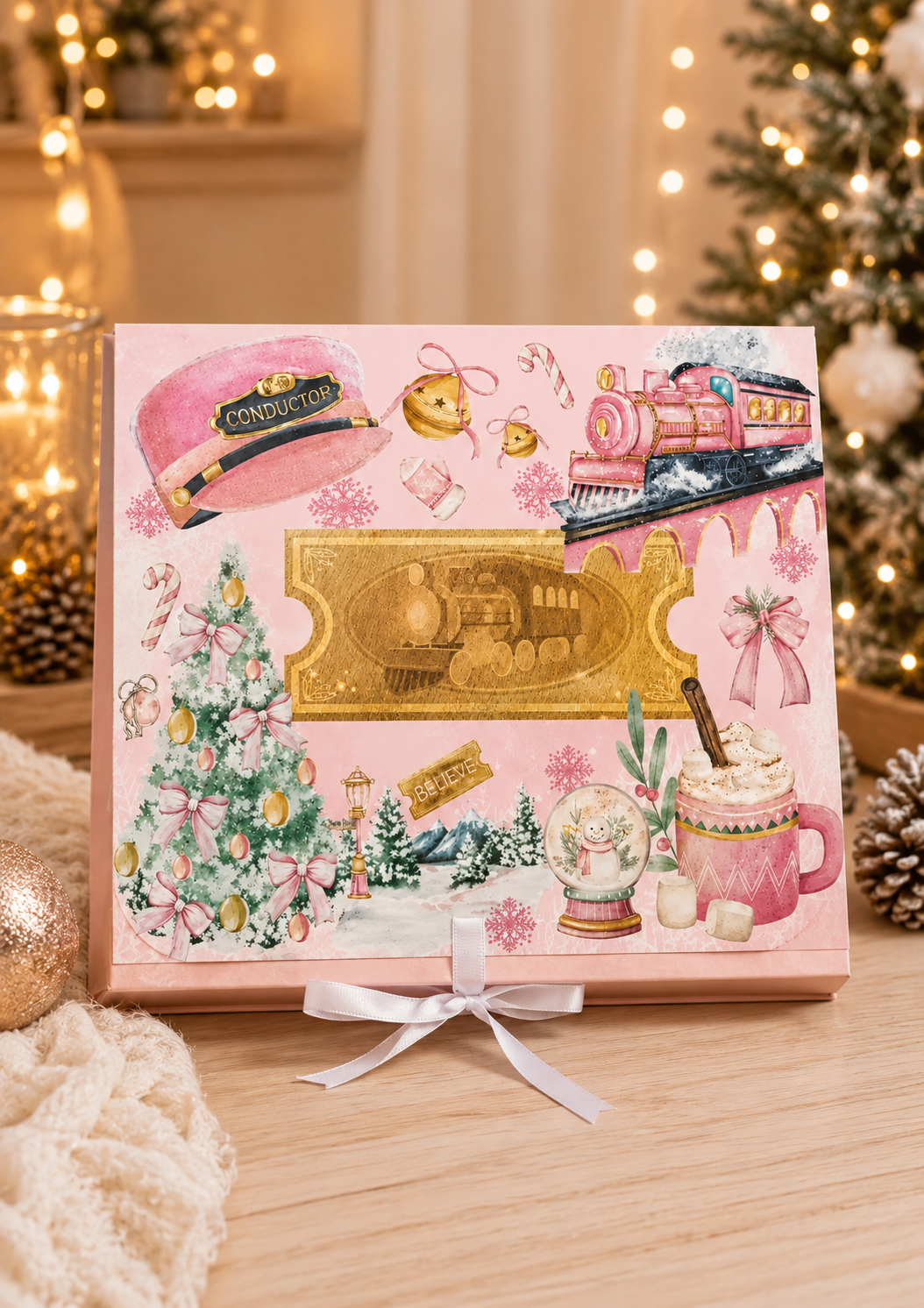 NEW Polar Express Pink Gift Box