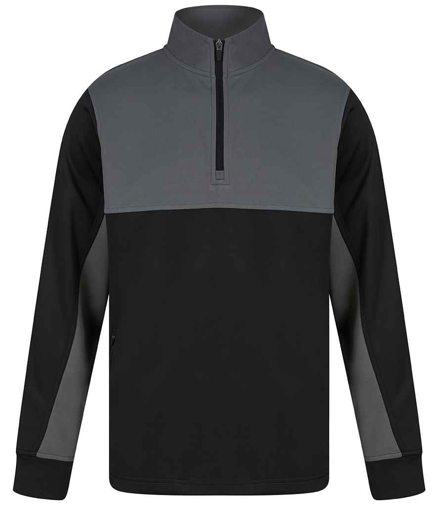 Black with Grey Kids Sport Tracksuit 1/4 Zip