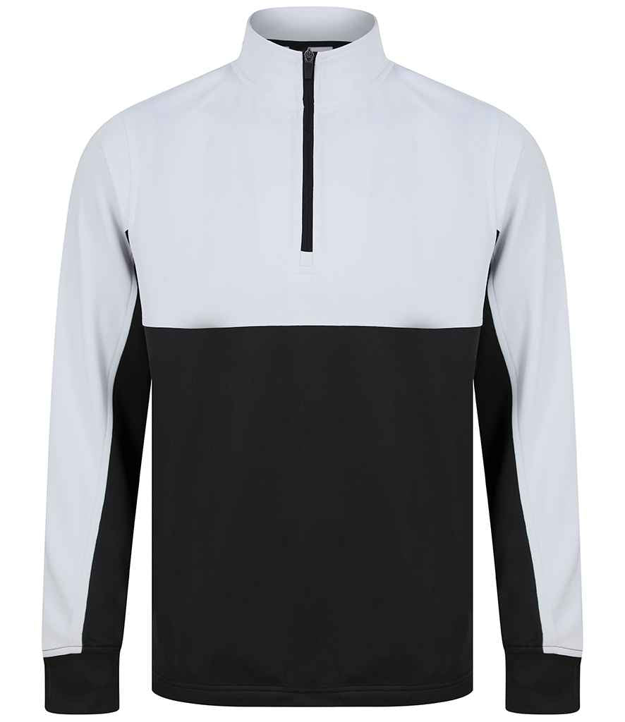 Black with White Kids Sport Tracksuit 1/4 Zip