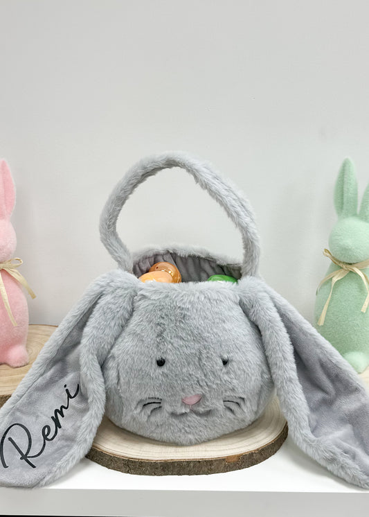 Grey Bunny Basket