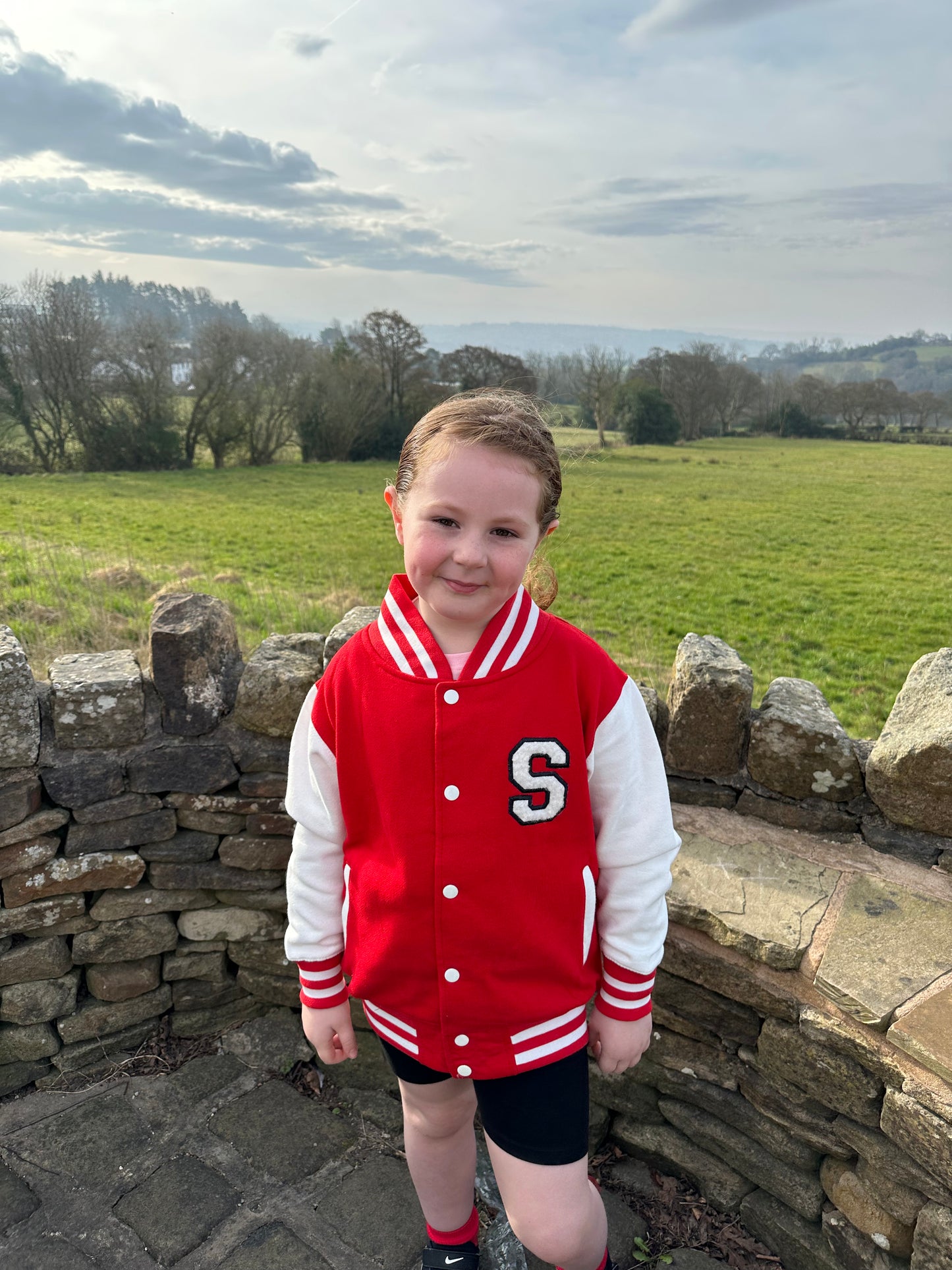 Kids Applique Varsity Jacket