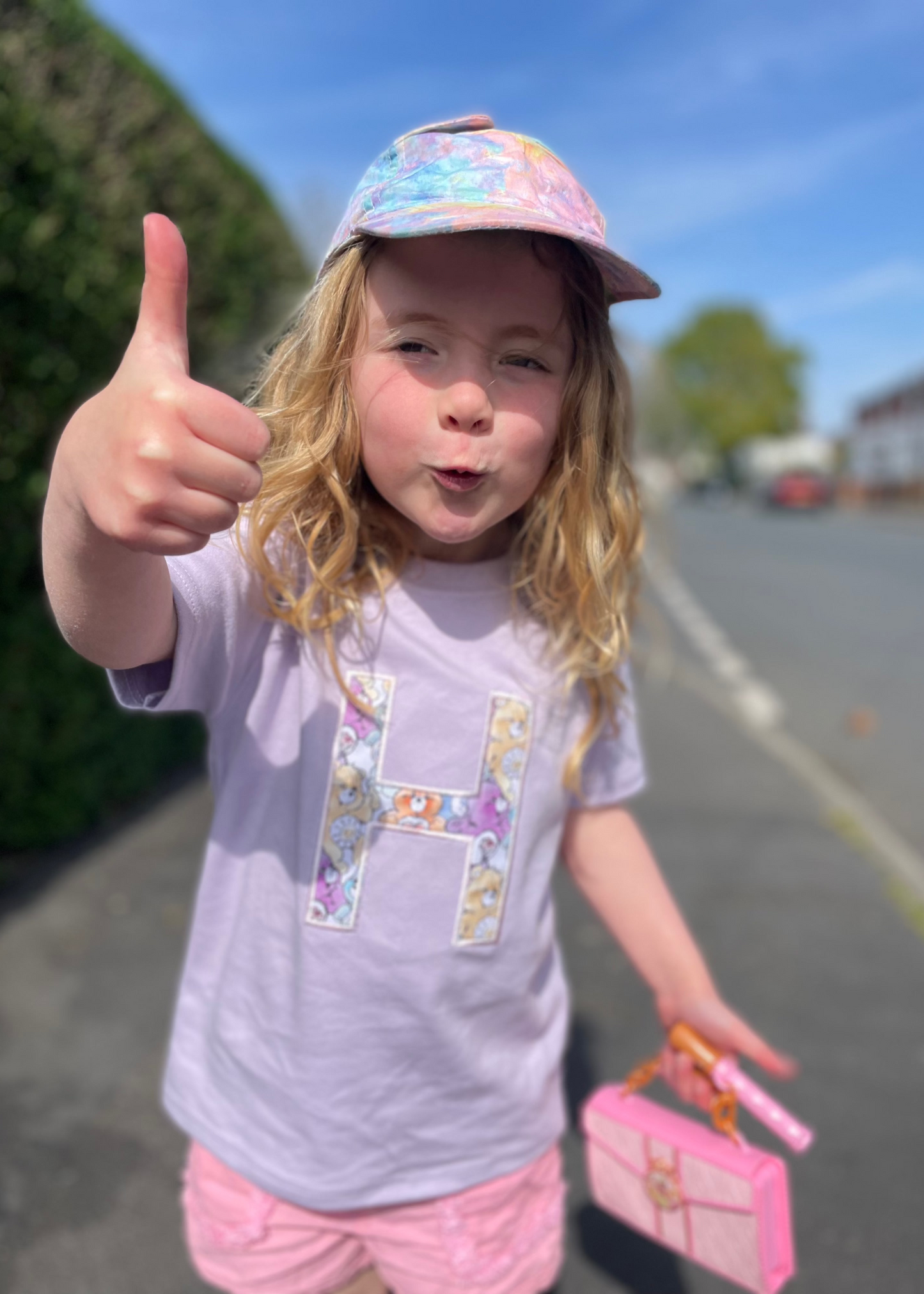 Short Sleeve Lilac Applique Tee