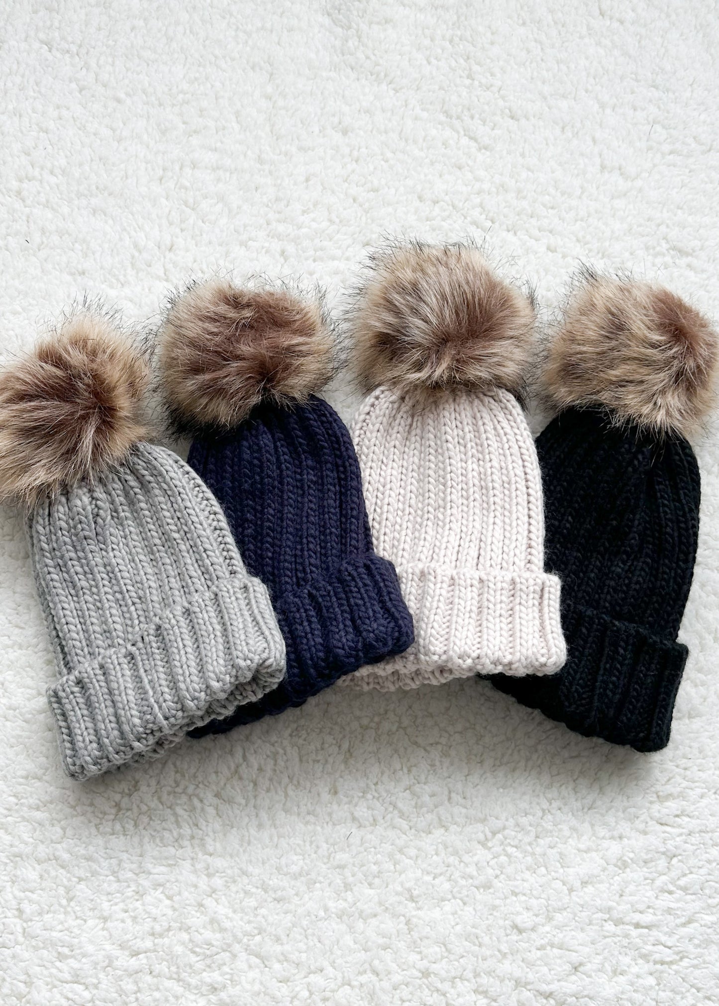 Pumpkin Chunky Knit Bobble Hat