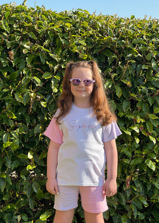 Pink & Lilac Handmade Short Loungewear