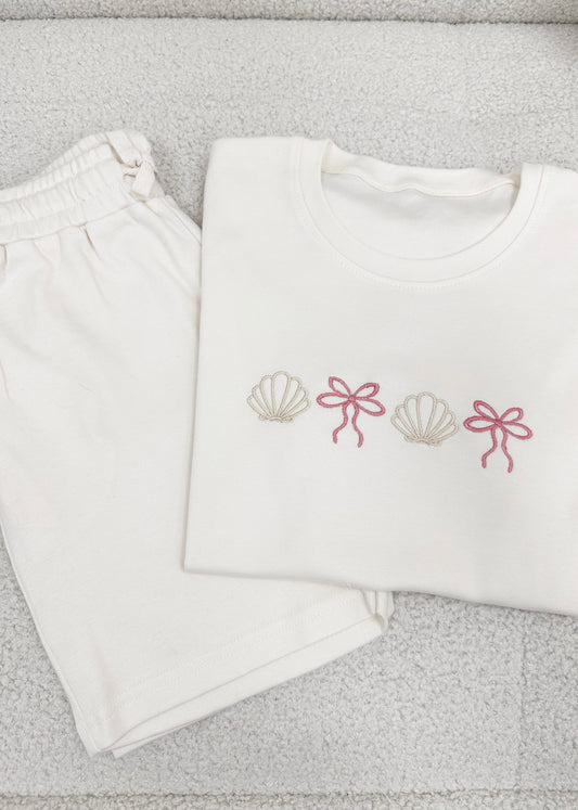 Shells & Bows Tee & Shorts Set