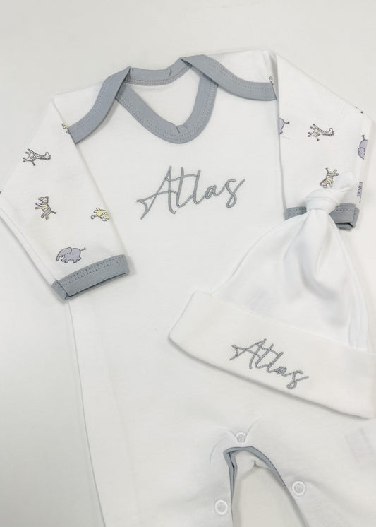 Safari Romper & Hat Set