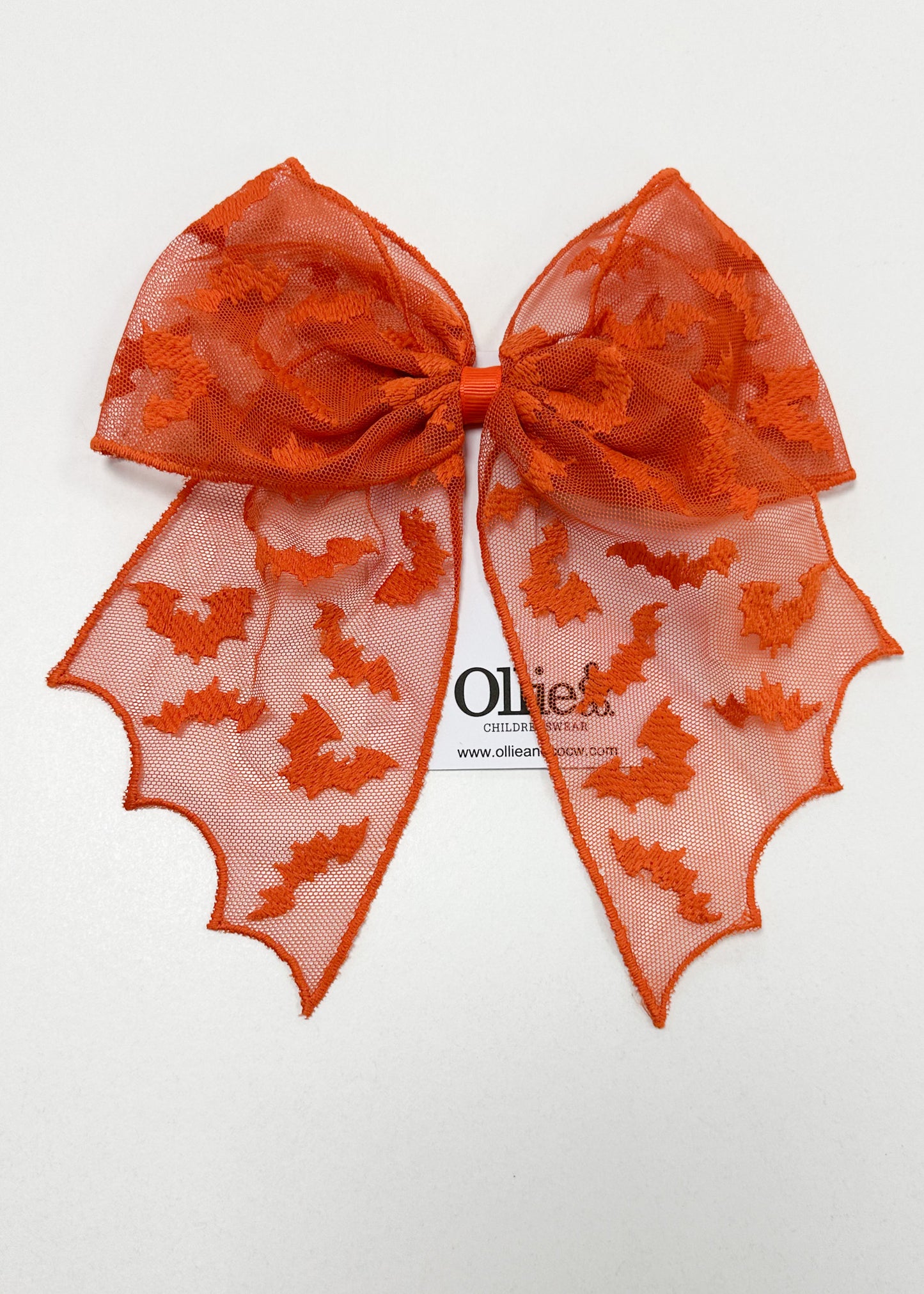 Orange Bat Large Bow
