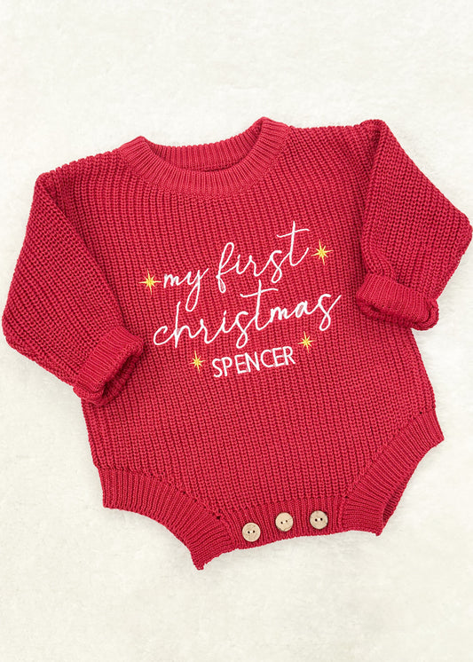 My First Christmas Romper