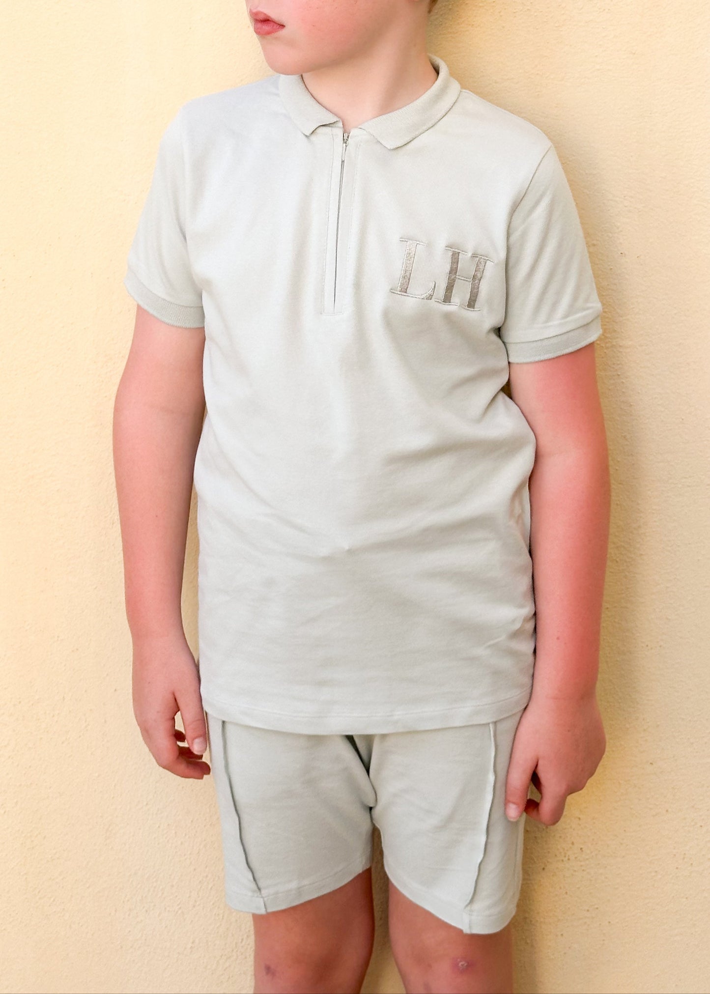 Polo Zip & Shorts Set