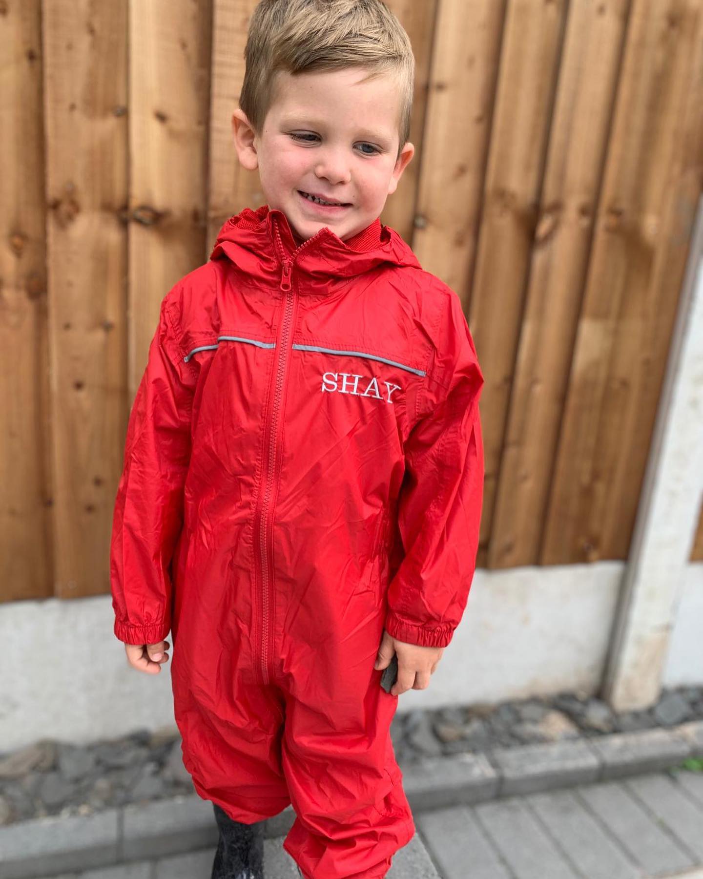 Red Rain Suit