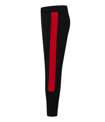 Black with Red Kids Sport Tracksuit Bottoms