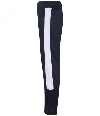 Navy with White Kids Sport Tracksuit Bottoms