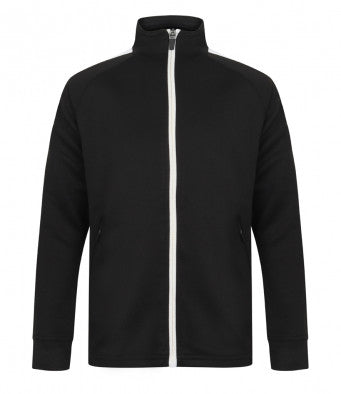 Black with White Kids Sport Tracksuit Jacket