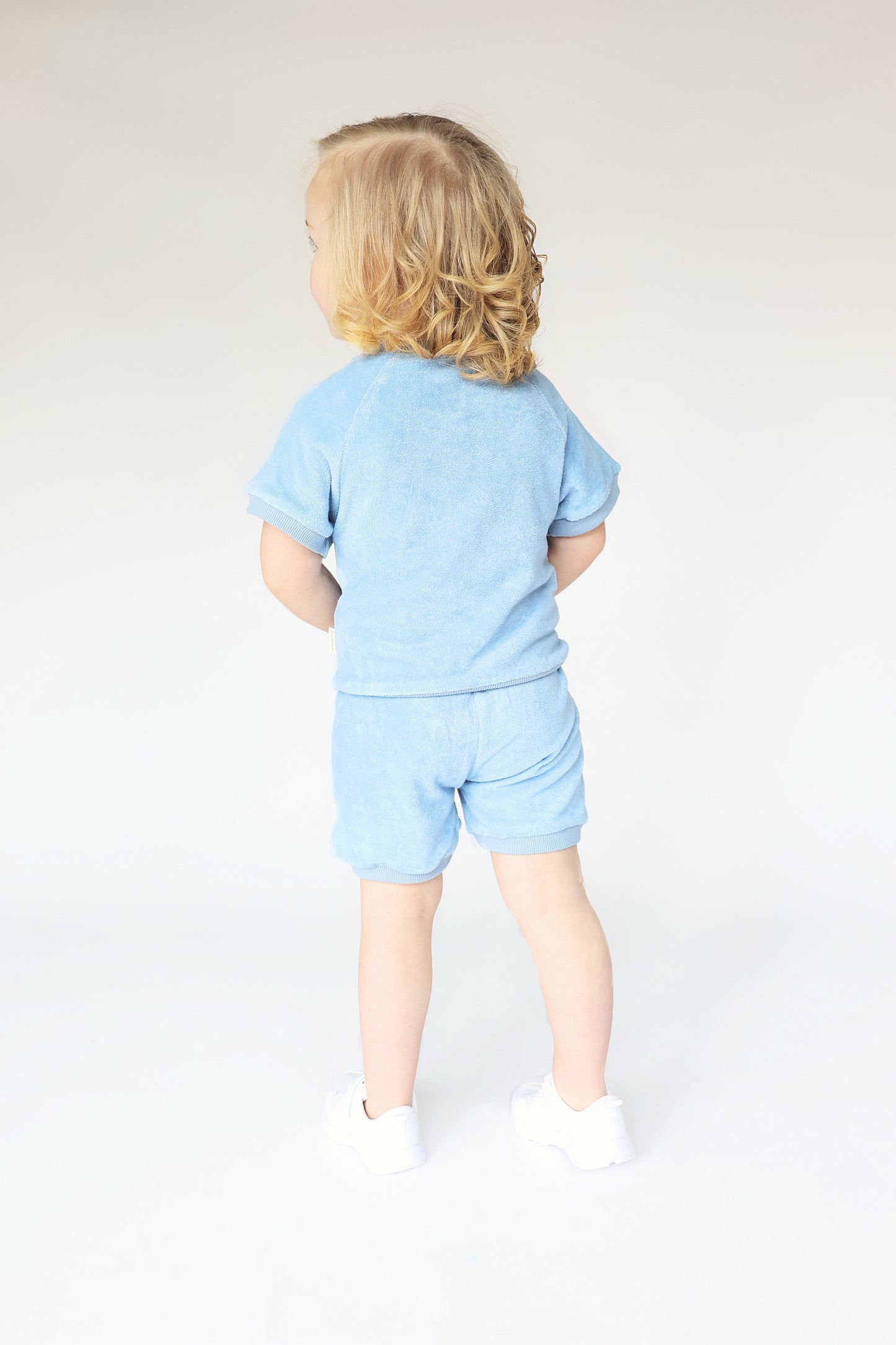 Sky Blue Towelling Short Loungewear