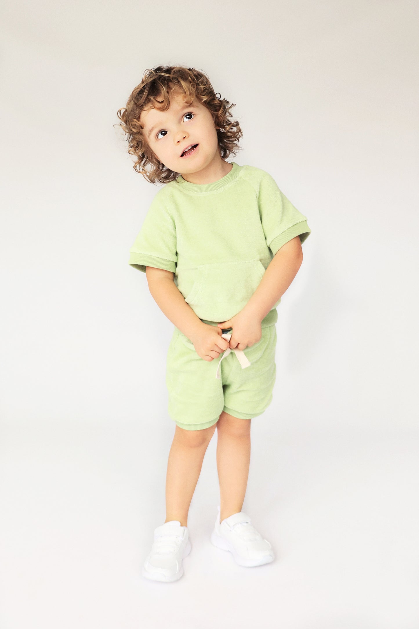 Pistachio Towelling Short Loungewear