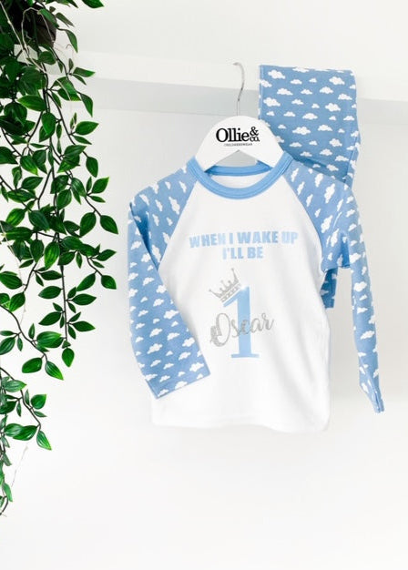 Blue Cloud Birthday Pyjamas