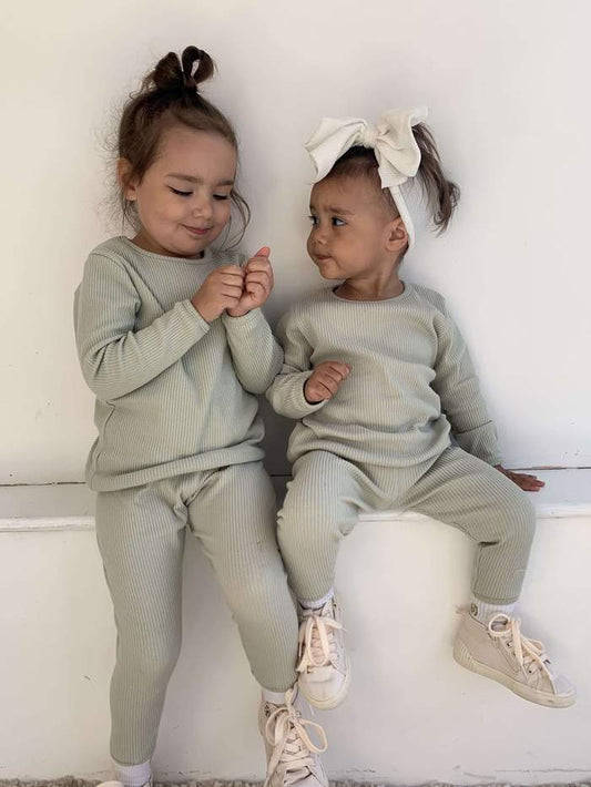 Sage Ribbed Unisex Loungewear