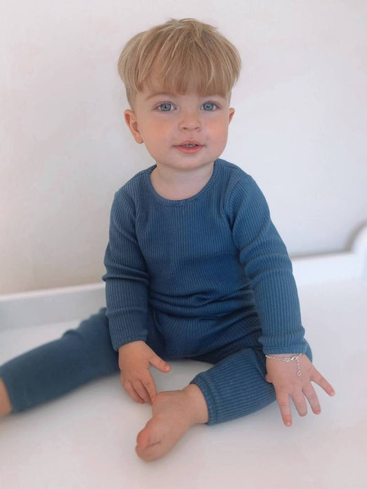 Midnight Blue Ribbed Unisex Loungewear