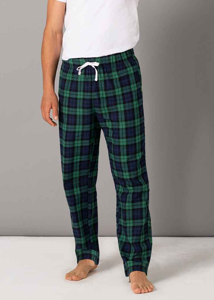 Adults Green/Navy Tartan Christmas Pyjamas