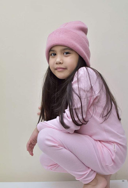 Sweet Pink Ribbed Unisex Loungewear