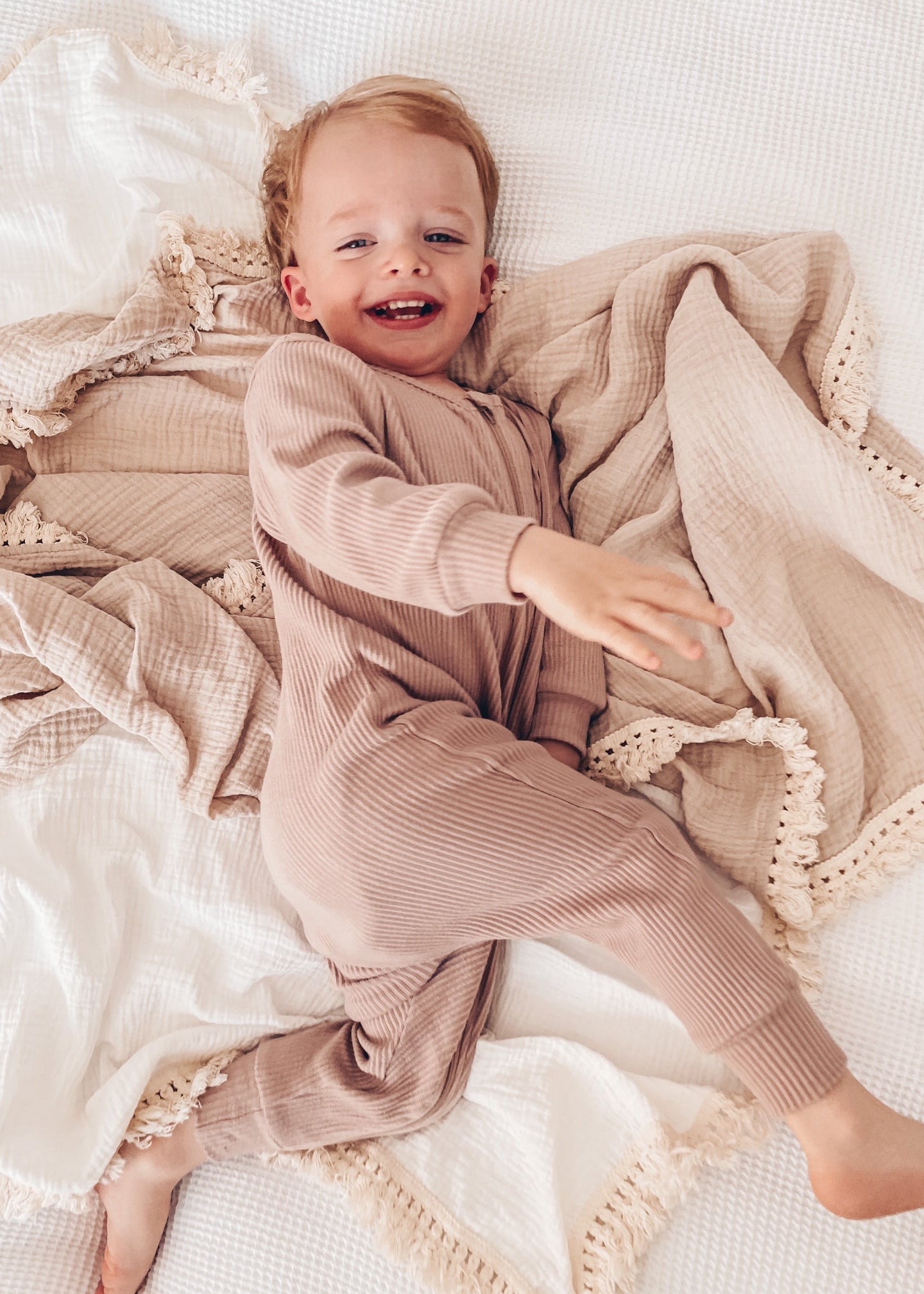 Mocha Zip Up Ribbed Romper