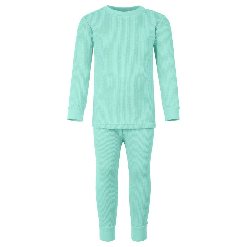 Ribbed Loungewear Set in Aqua