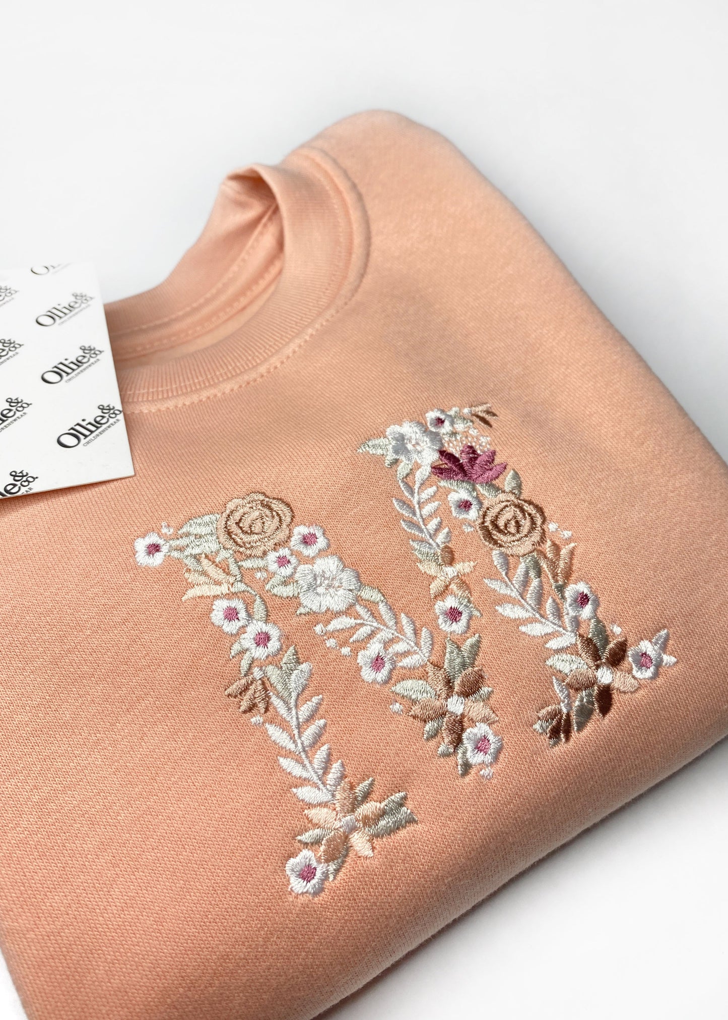 Floral Initial Sweater