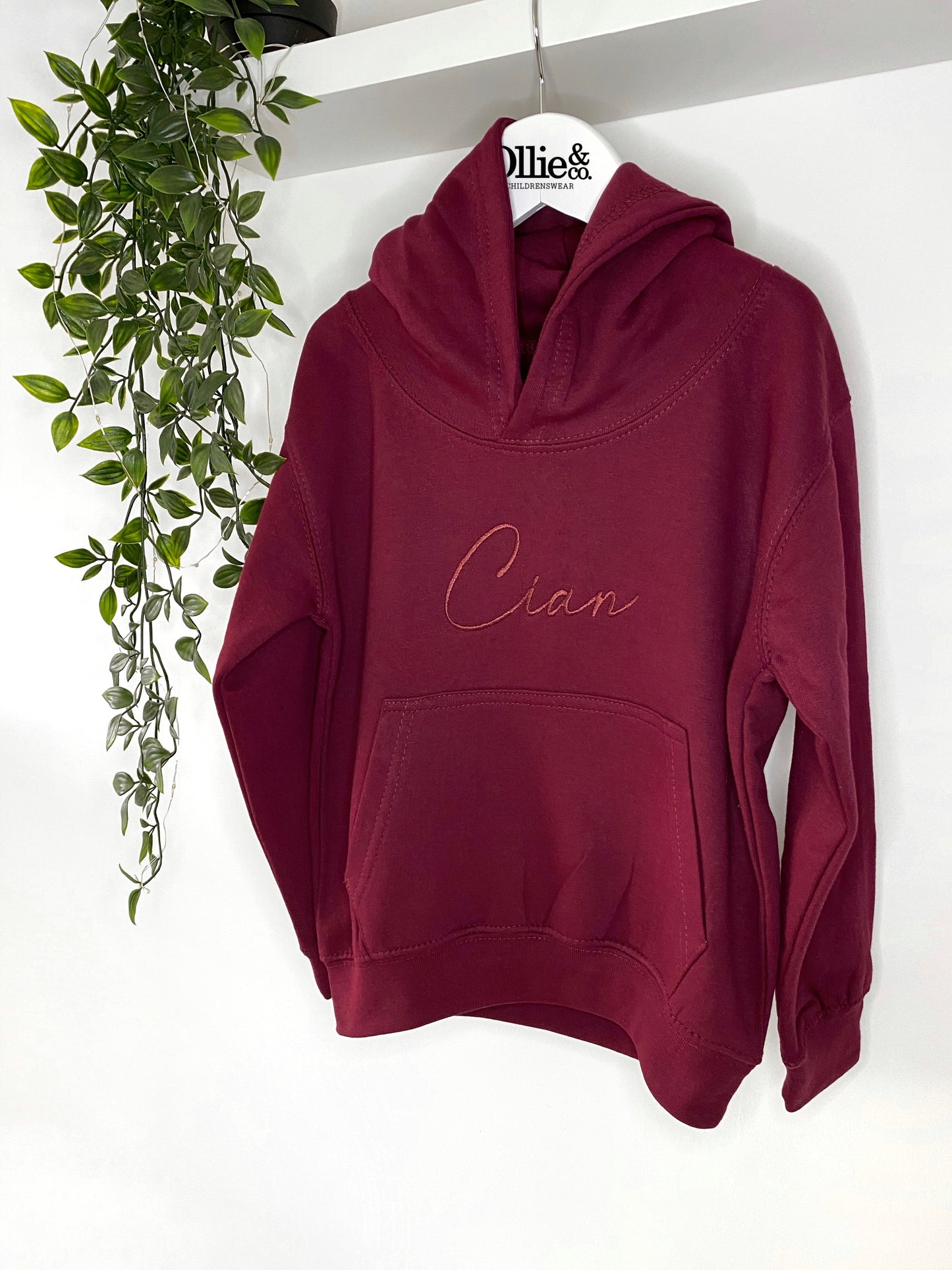 Burgundy Signature Kids Hoodie