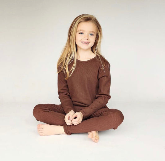 Chocolate Ribbed Unisex Loungewear
