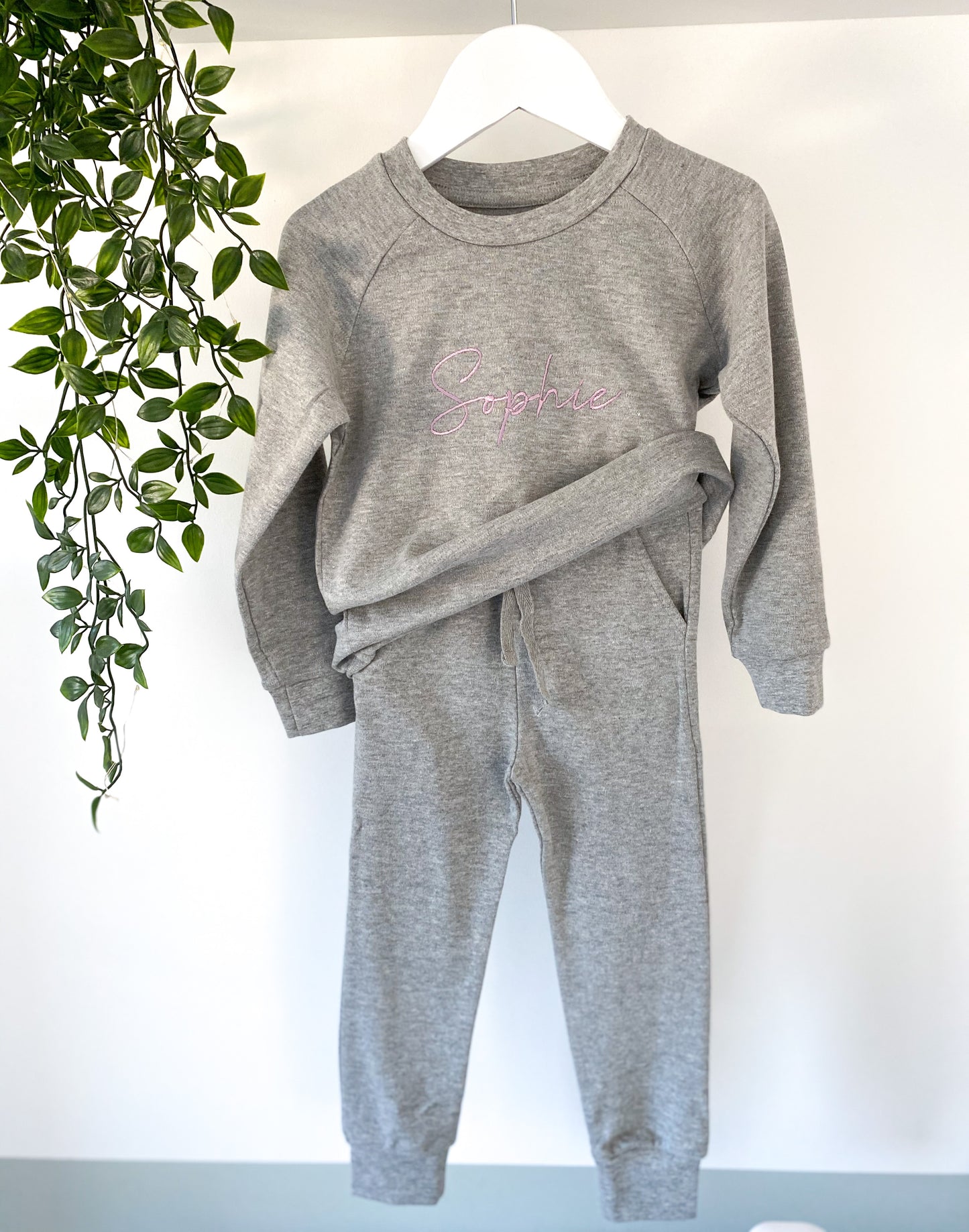 Grey Tie Waist Loungewear