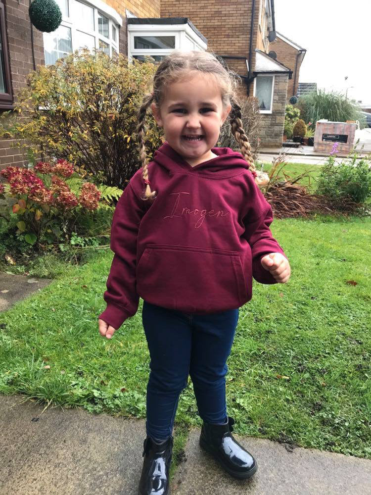 Burgundy Signature Kids Hoodie