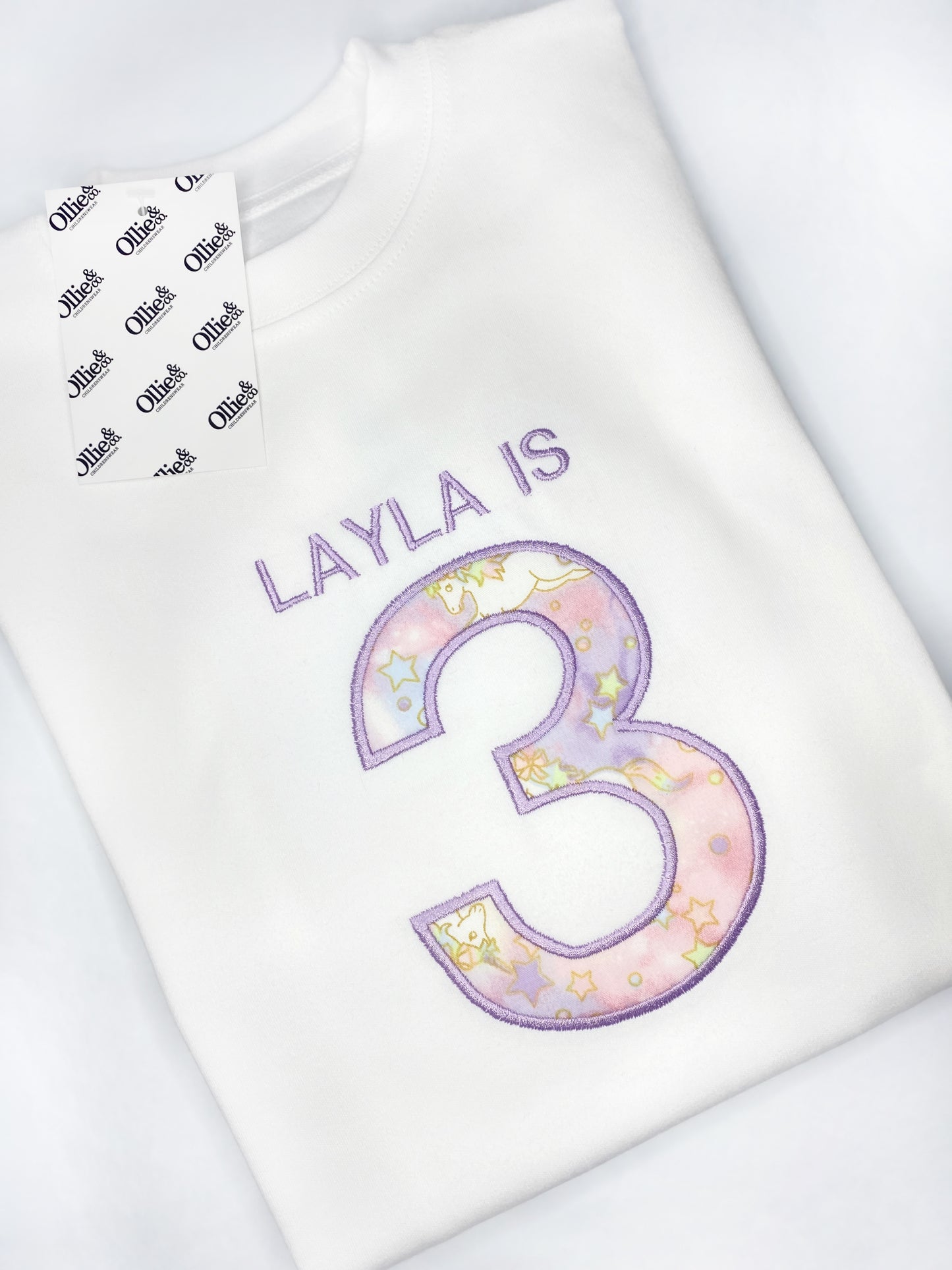Short Sleeve White Applique Tee