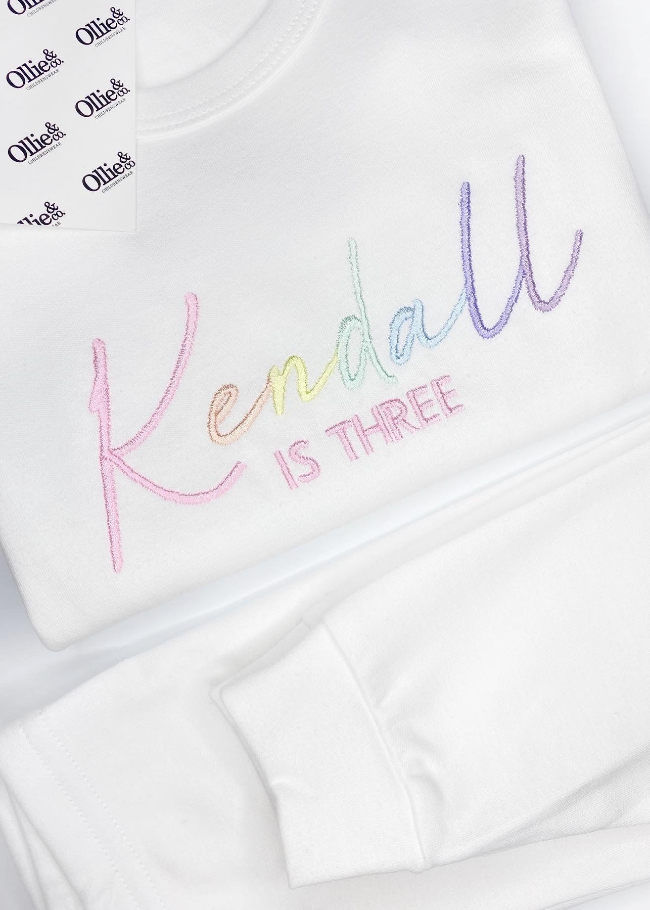 Rainbow Thread Birthday Pyjamas