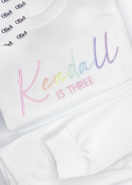 Rainbow Thread Birthday Pyjamas