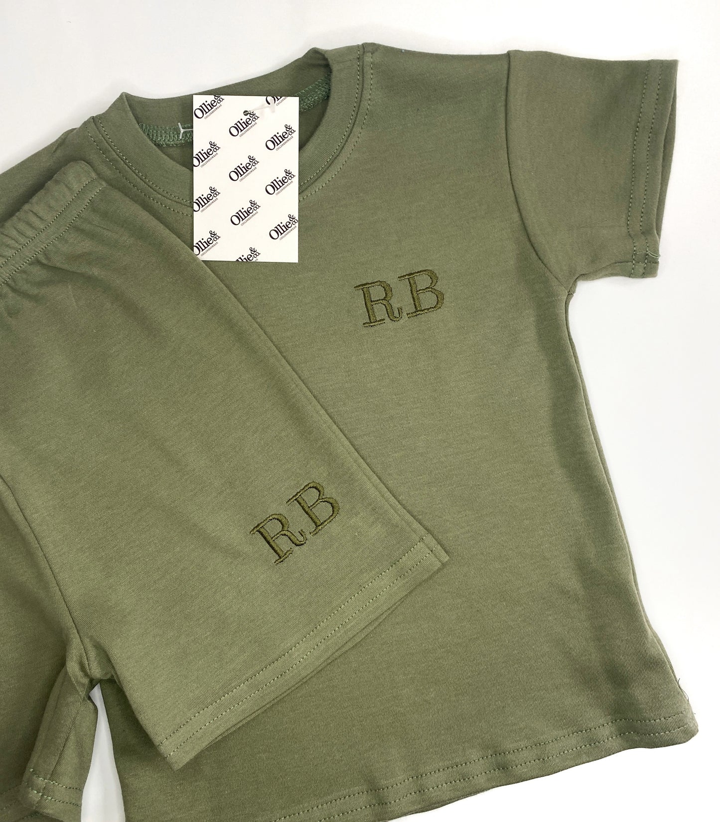 Khaki Handmade Short Loungewear