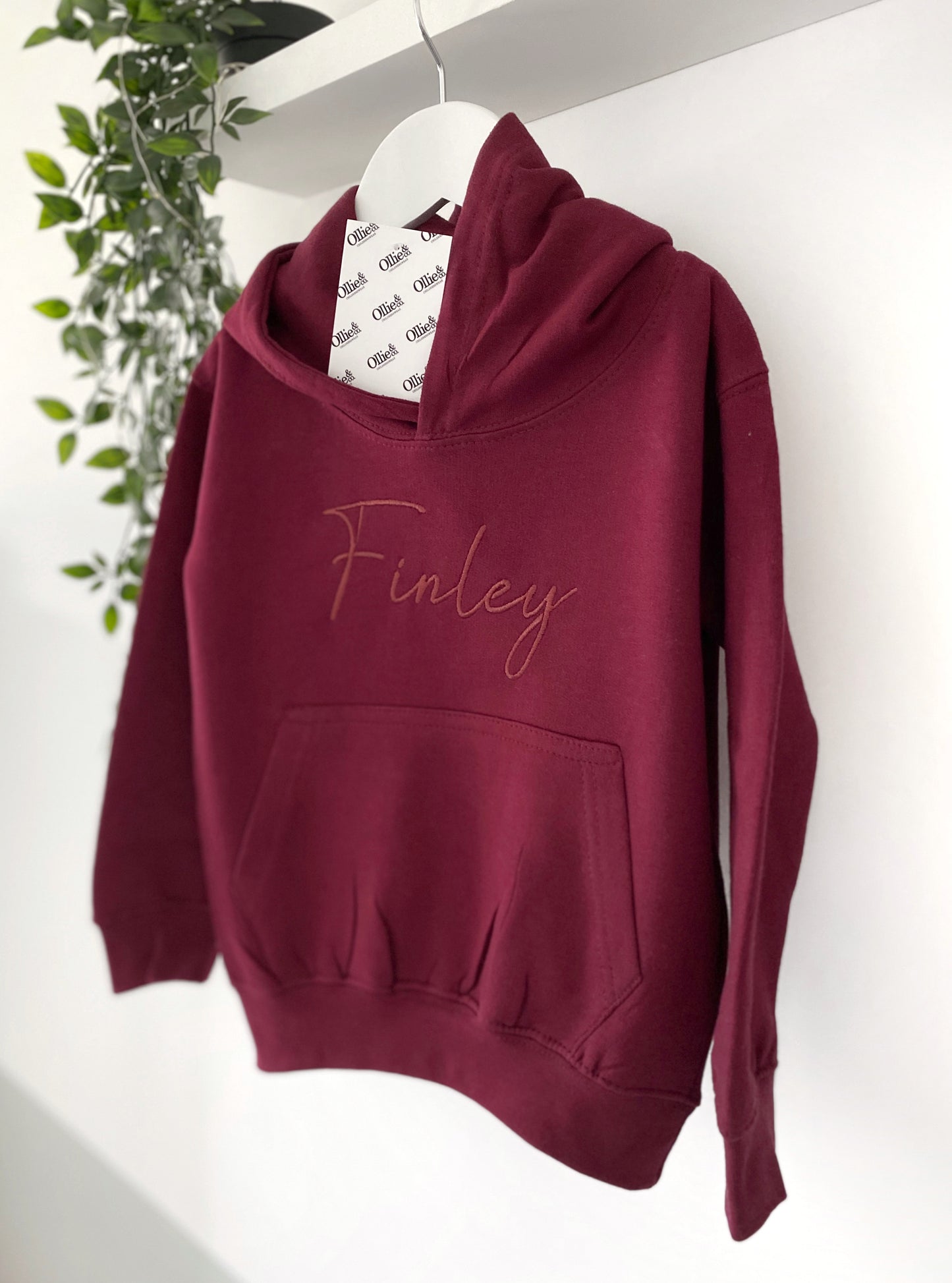 Burgundy Signature Kids Hoodie