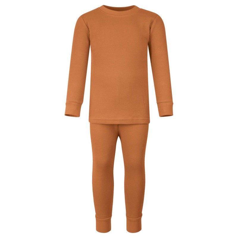 Ribbed Loungewear Set in Toffee