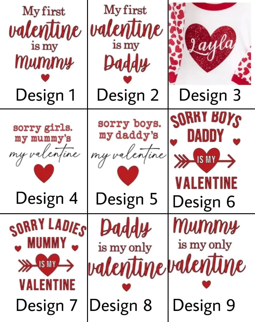 Heart Valentines Pyjamas