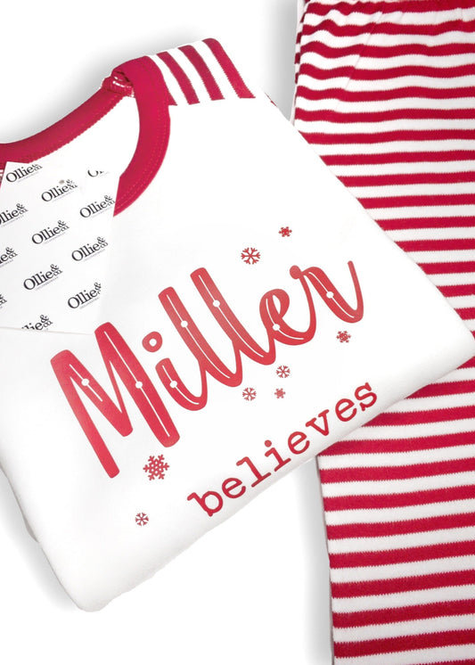 Kids Candy Cane Christmas Pyjamas