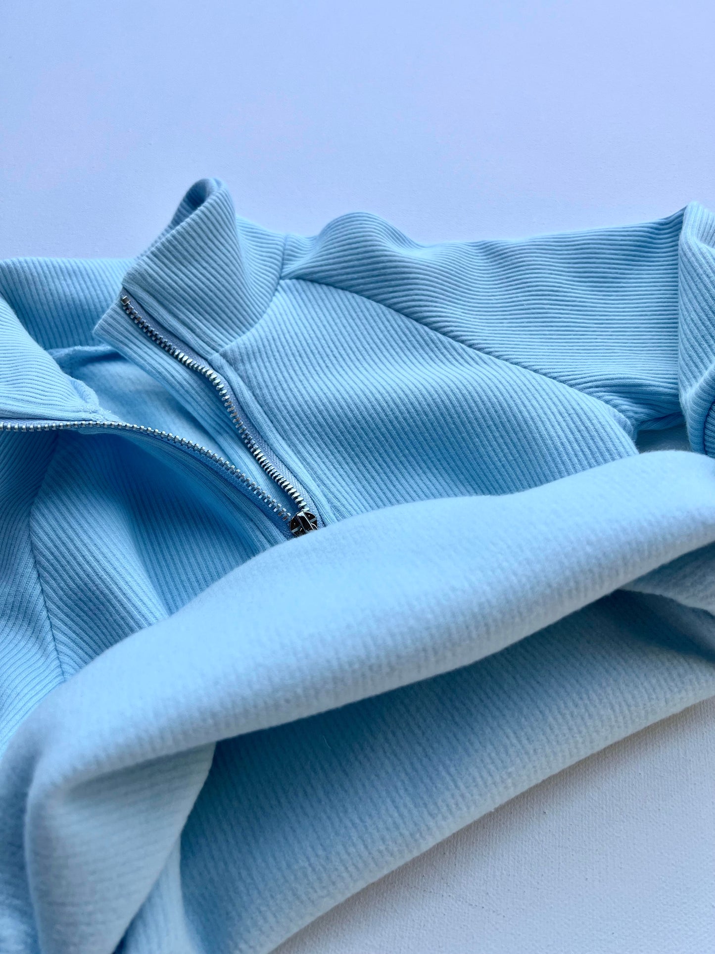 Frost Blue Fleece Ribbed Tracksuit