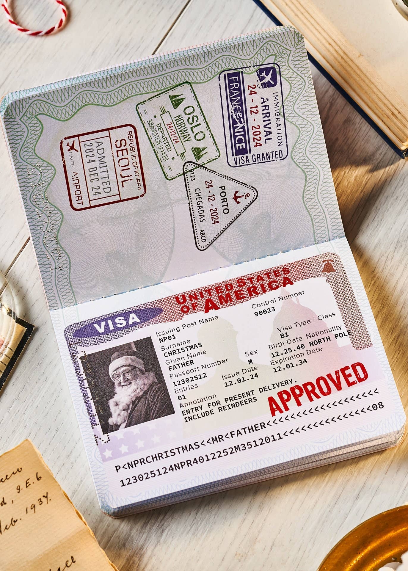 Santa Claus Christmas Passport