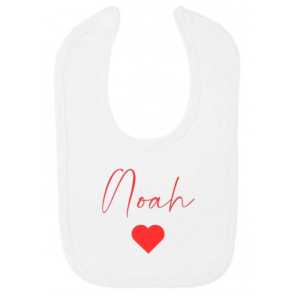 Valentine's White Bib